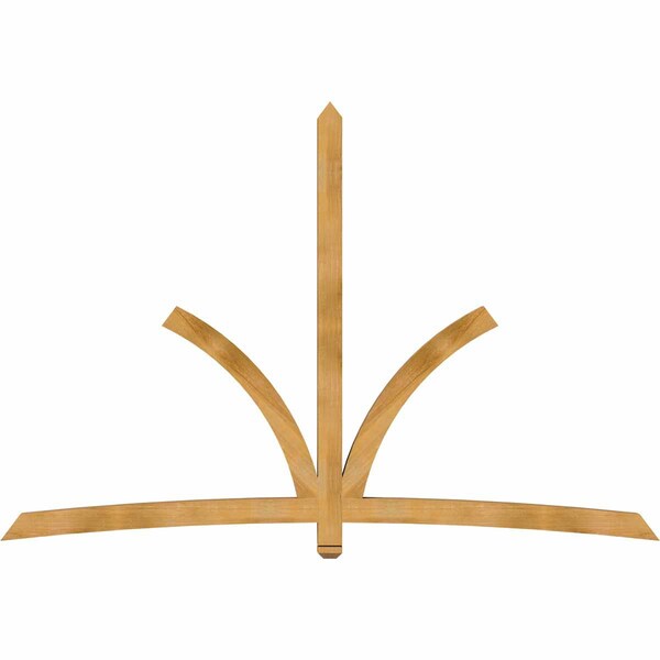 Ekena Millwork Davenport Rough Sawn Timber Gable Bracket, Western Red Cedar, 108"W x 72"H x 4"D x 4"F, 16/12 Pitch GBW108X72X0404DAV00RWR - main